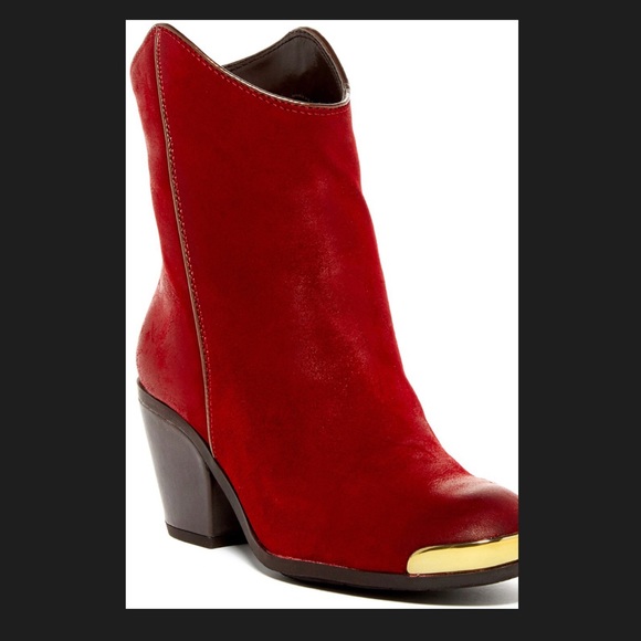 Fergie Chamber metal-tip dark red boots size10m - Picture 2 of 6